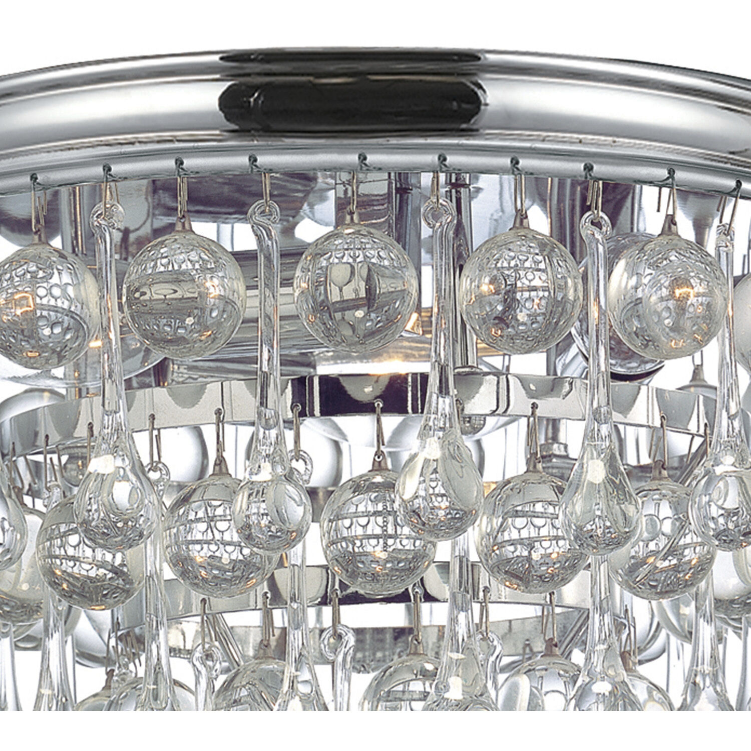 Calypso 3 Light 10.5 inch Polished Chrome Flush Ceiling Light