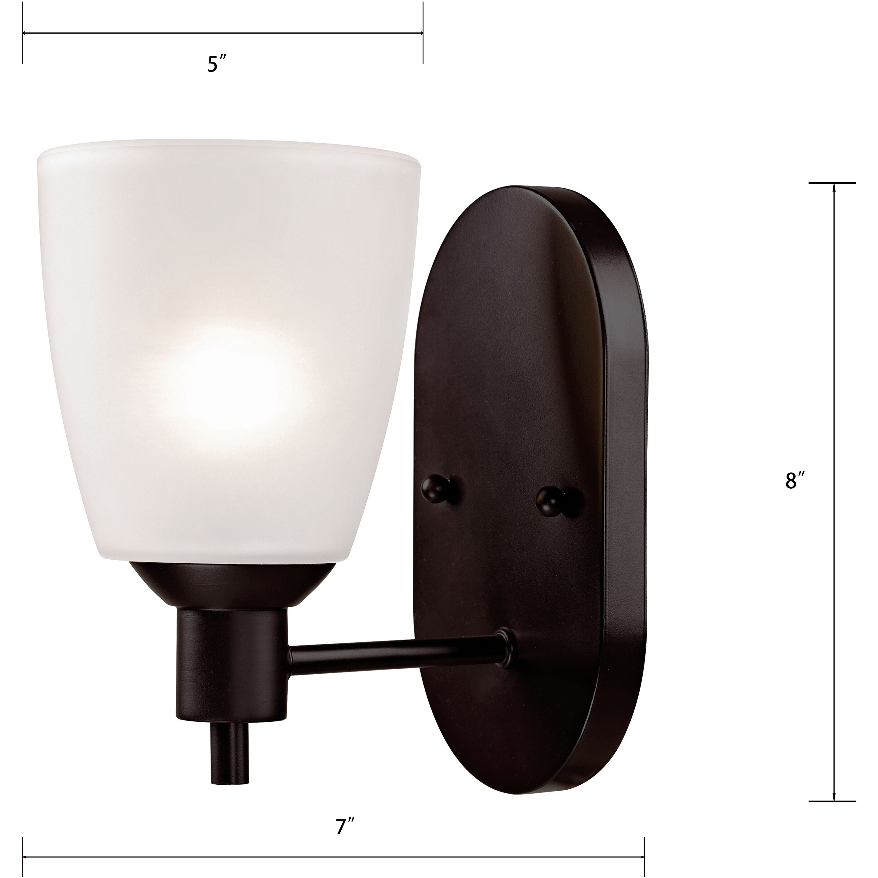 Jackson 1 Light 7 inch Oil Rubbed Bronze Vanity Light Wall Light