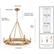 Copa 6 Light 29 inch Natural Brass Chandelier Ceiling Light