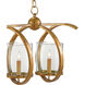 Maximus 5 Light 47 inch Washed Gold Leaf Chandelier Ceiling Light, Rectangular