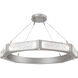 Glacier LED 48.2 inch Beige Silver Chandelier Ceiling Light, Single Tier