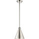 Ballston Cone LED 8 inch Polished Nickel Pendant Ceiling Light