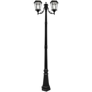 Victorian LED 87 inch Black Lamp Post Set
