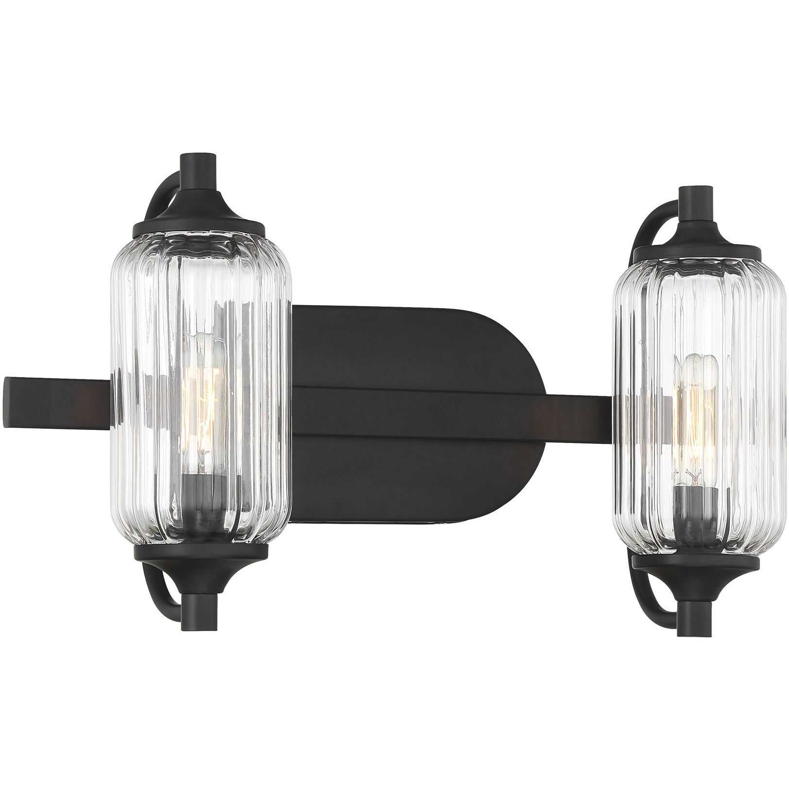Holton 2 Light 16 inch Matte Black Bathroom Vanity Light Wall Light