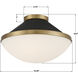 Xander 2 Light 16.25 inch Vibrant Gold Flush Ceiling Light in Vibrant Gold and Matte Black