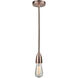 Fairchild Bare Bulb 1 Light 2 inch Antique Copper Mini Pendant Ceiling Light in Brown, Fairchild
