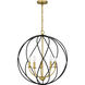 Bryn 5 Light 24 inch Aged Brass Pendant Ceiling Light