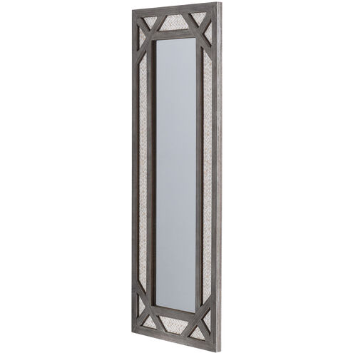 Barnwood & Woven 47 X 19 inch Light Brown Wood-Woven Cane Mirror