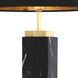 Newman 29.53 inch 40.00 watt Black Marble with Antique Brass Table Lamp Portable Light