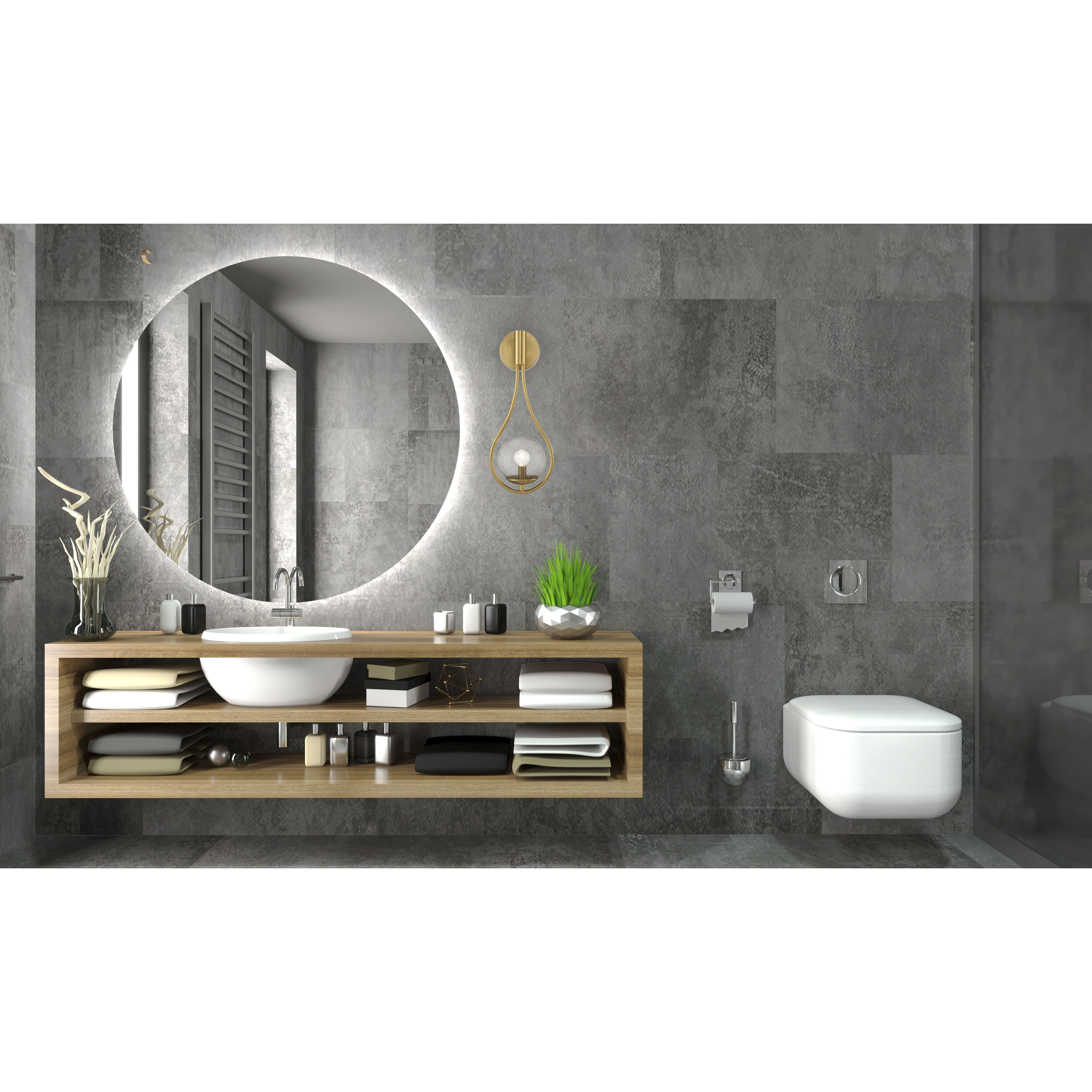 Encino Wall Sconce Wall Light in Warm Brass