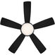 Odyssey 44 inch Matte Black Flush Mount Ceiling Fans, Smart Fan
