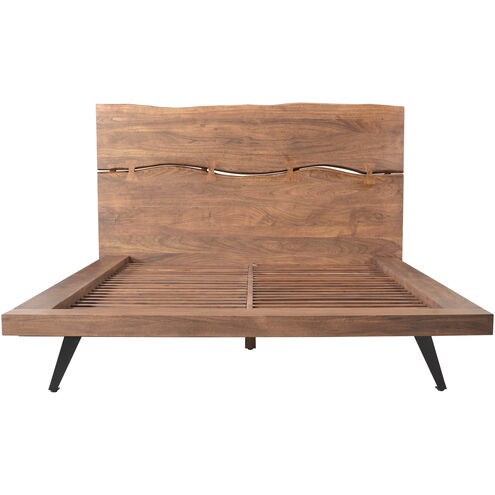 Madagascar Brown Platform Bed, Queen