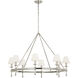 Chapman & Myers Classic LED 44 inch Polished Nickel Ring Chandelier Ceiling Light