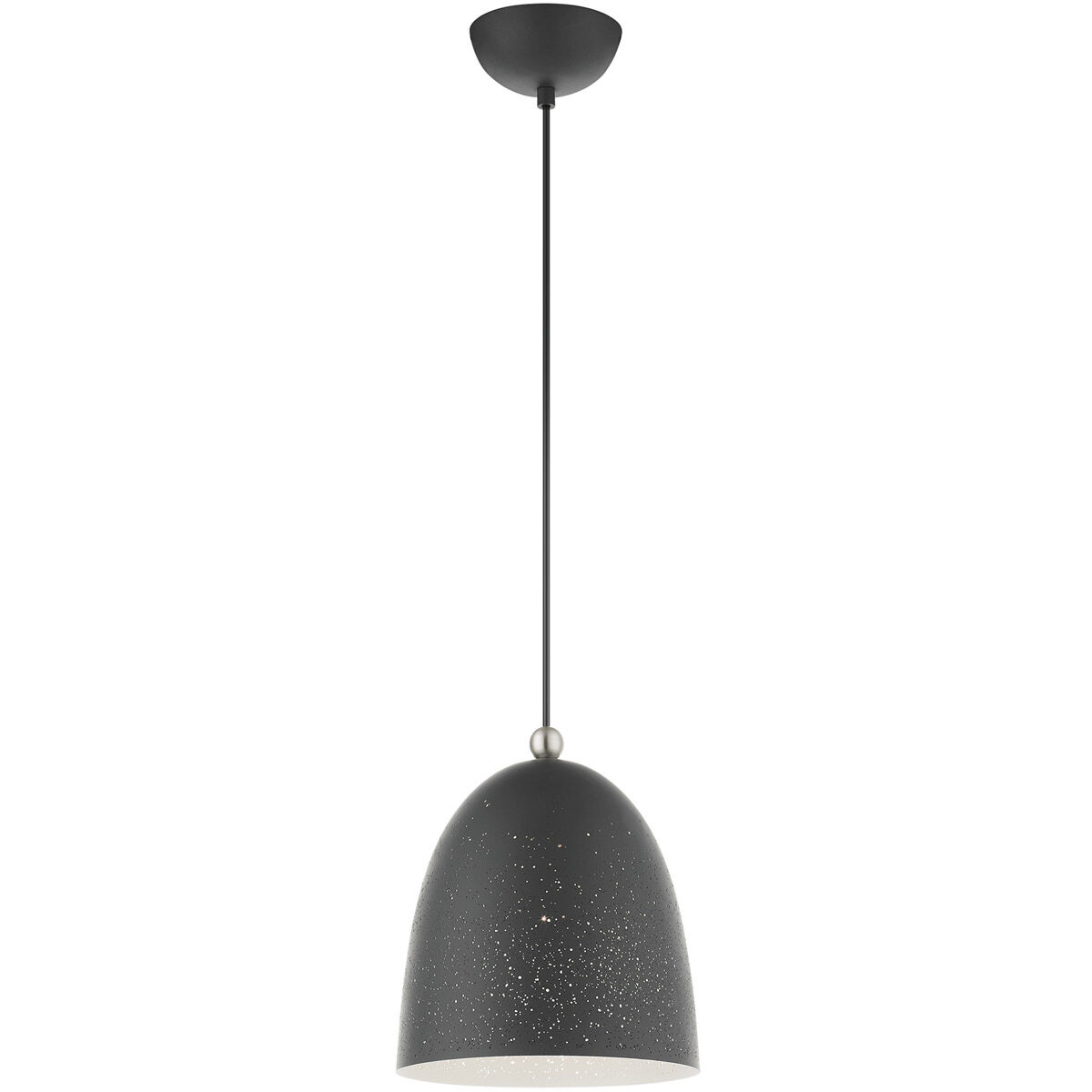 Arlington 1 Light 10 inch Scandinavian Gray with Brushed Nickel Accents Pendant Ceiling Light