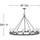 Open Air Sawyer LED 46 inch Aged Zinc with Distressed Black Outdoor Hanging