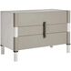 Hestia 37.5 X 36 inch Dove and Smoke and Bronze Side Table
