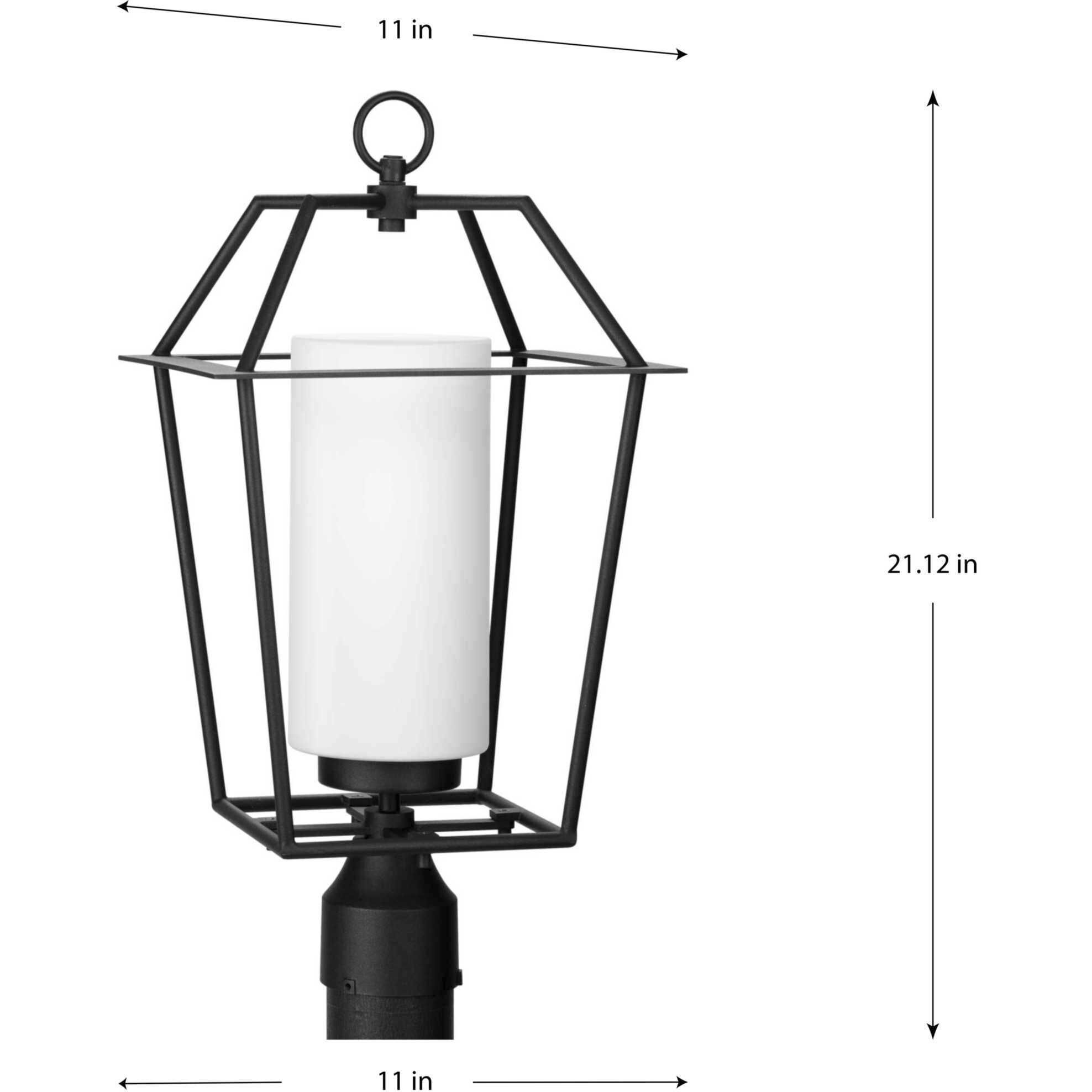 Chilton 1 Light 21 inch Textured Black Outdoor Post Lantern