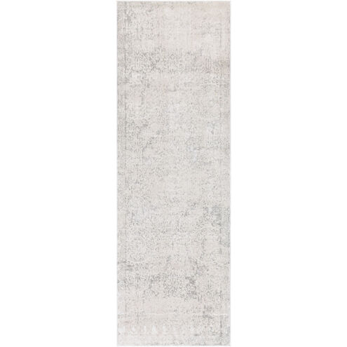 Aisha 91 X 31 inch Light Gray Rug in 2.5 x 8, Runner