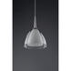 Rainbow LED 4.5 inch Matte Chrome Small Pendant Ceiling Light in Clear Glass