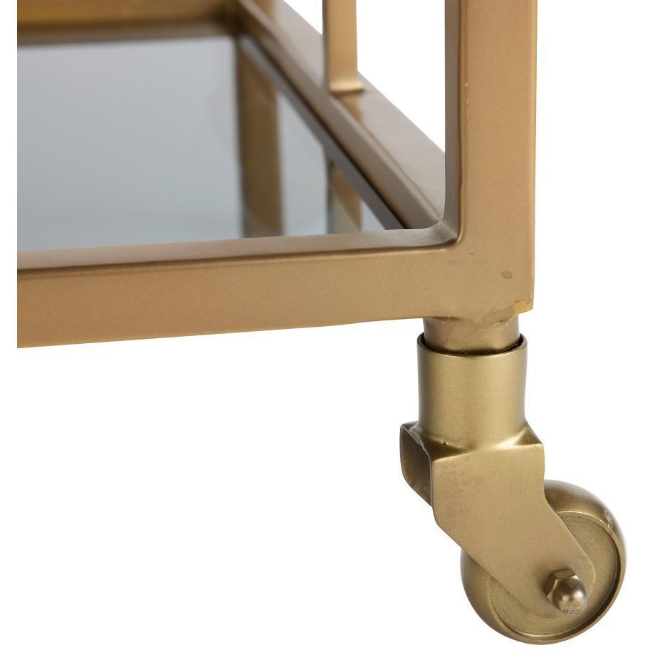 Jak 35 inch Antique Brass Bar Cart