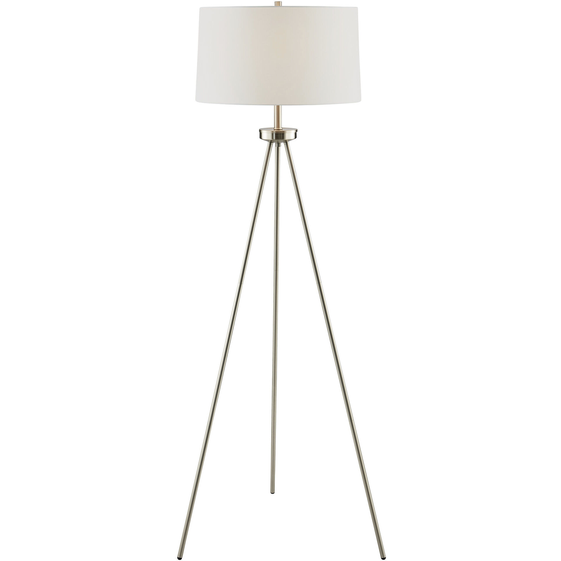 Tullio 61 inch 100.00 watt Nickel Floor Lamp Portable Light