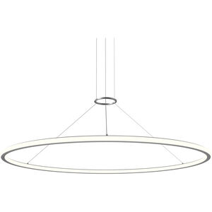 Luna LED 62 inch Bright Satin Aluminum Pendant Ceiling Light