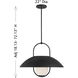 Lehigh 1 Light 22 inch Matte Black Pendant Ceiling Light