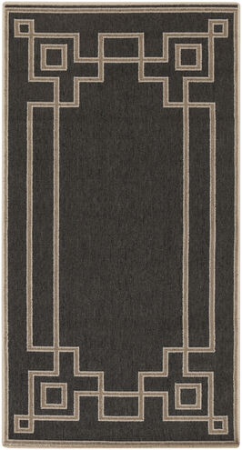 Alfresco 53 X 29 inch Black Outdoor Rug in 2 x 4, Rectangle