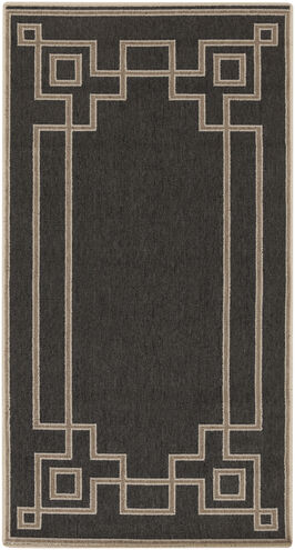 Alfresco 53 X 29 inch Black Outdoor Rug in 2 x 4, Rectangle