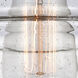 Aditi Canton 1 Light 6 inch Antique Copper Flush Mount Ceiling Light in Seedy Glass, Aditi