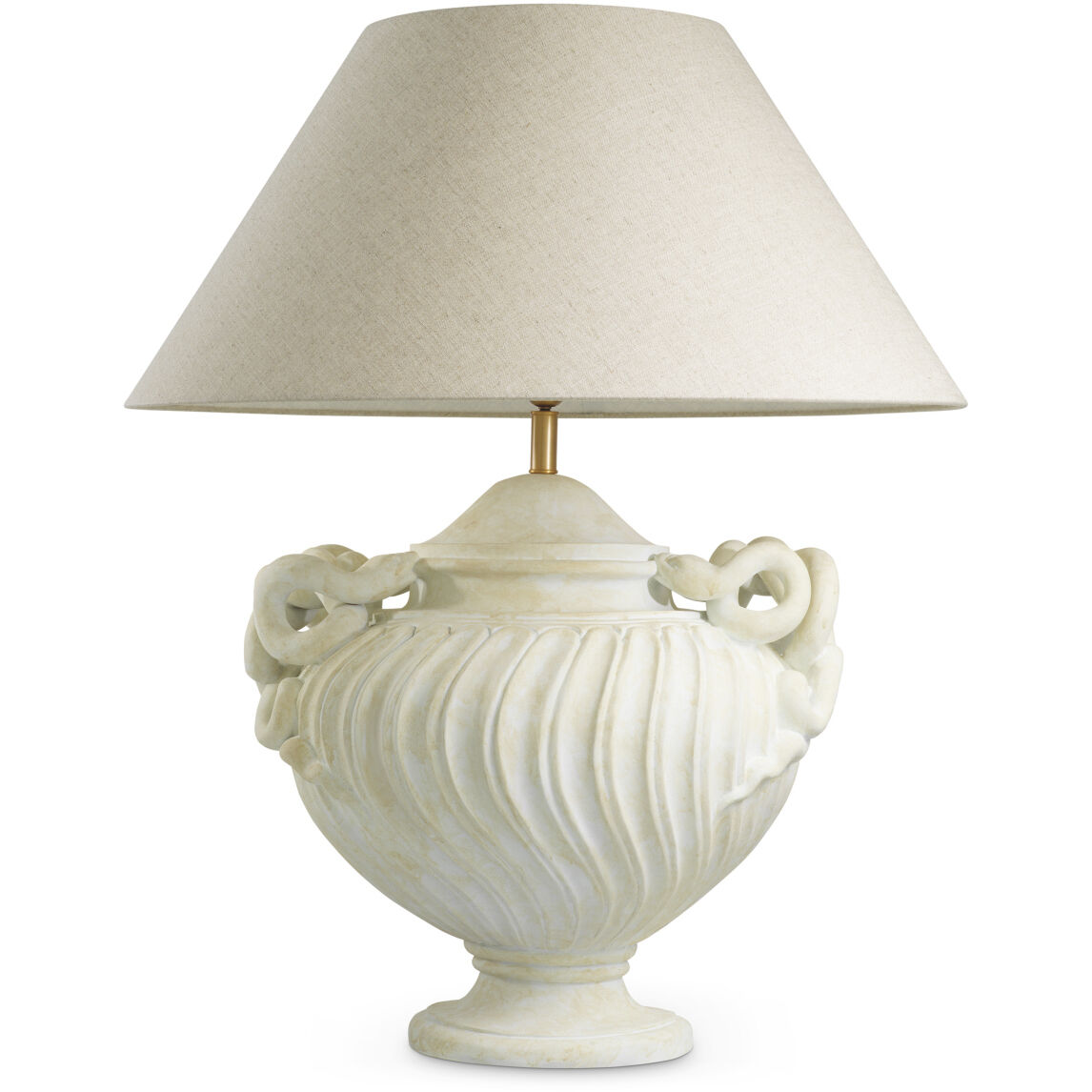 Antonine 38.19 inch 40 watt Antique Look with Brushed Brass Table Lamp Portable Light
