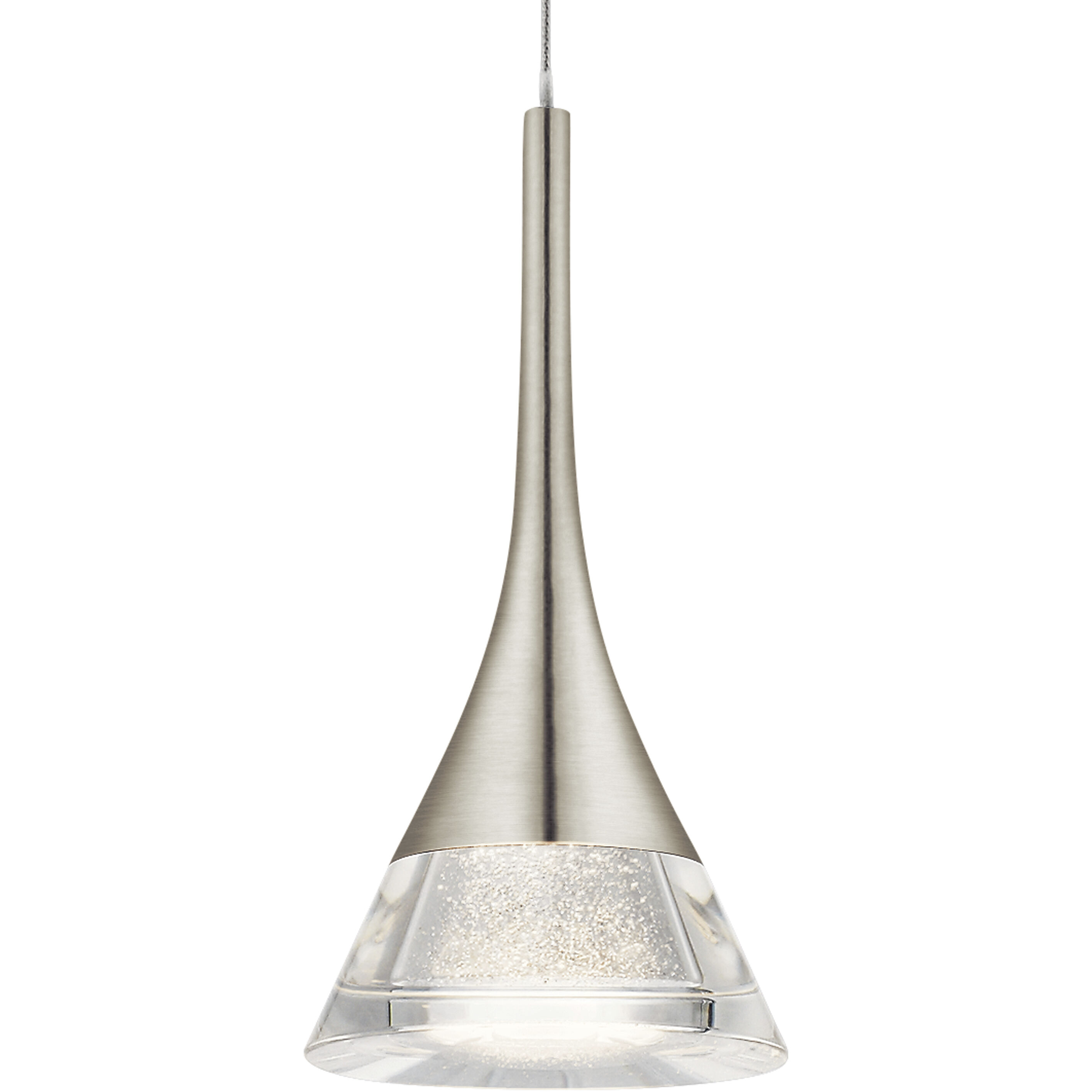 Kabru LED 4.75 inch Brushed Nickel Mini Pendant Ceiling Light