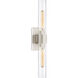 Ian K. Fowler Presidio 2 Light 4.75 inch Polished Nickel Double Bath Sconce Wall Light in Clear Glass, Petite