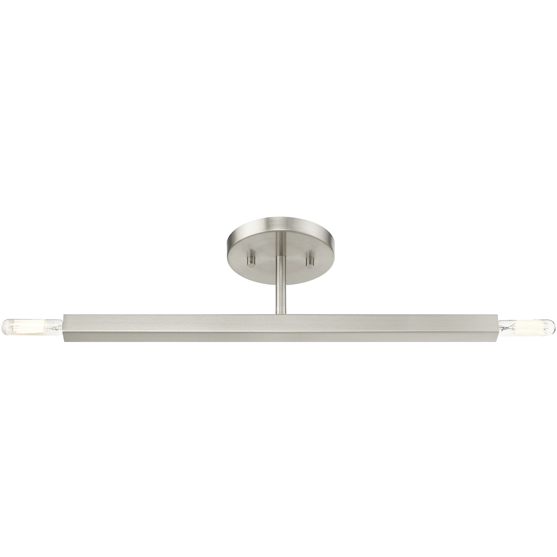 Monaco 2 Light 5.13 inch Brushed Nickel Semi-Flush Ceiling Light