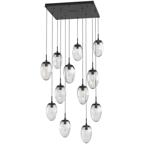 Meteo LED LED Matte Black Chandelier Ceiling Light, Square Multi-Port