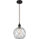 Ballston Farmhouse Rope 1 Light 8 inch Oil Rubbed Bronze Mini Pendant Ceiling Light in Clear Glass with White Rope, Ballston