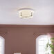 Malen LED 20 inch Champagne Bronze Flush Mount Ceiling Light