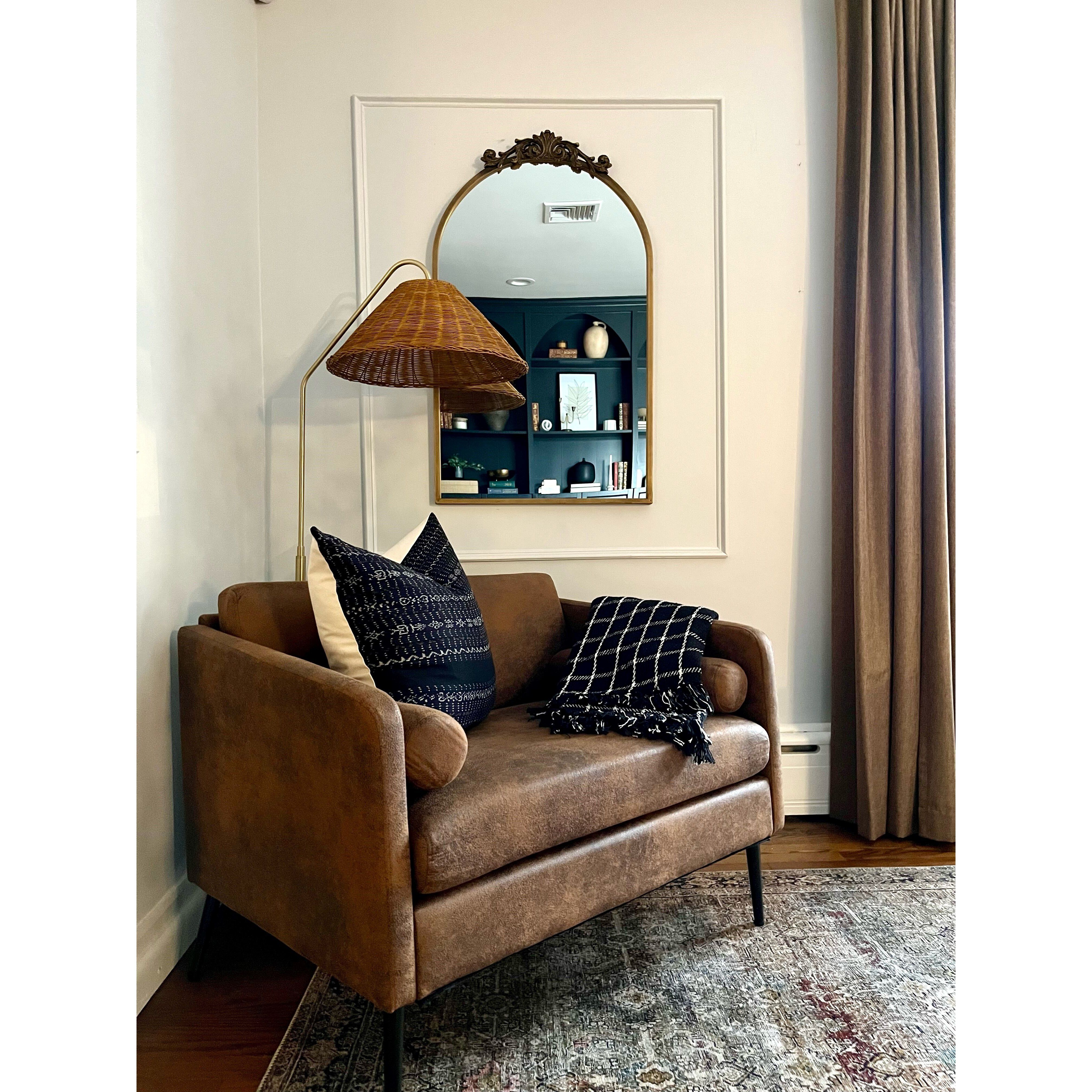 Lauren 60 inch 75.00 watt Aged Brass/Textured Black Floor Lamp Portable Light