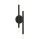 Soho 4 Light 5 inch Black with Brushed Nickel Accents ADA Sconce Wall Light