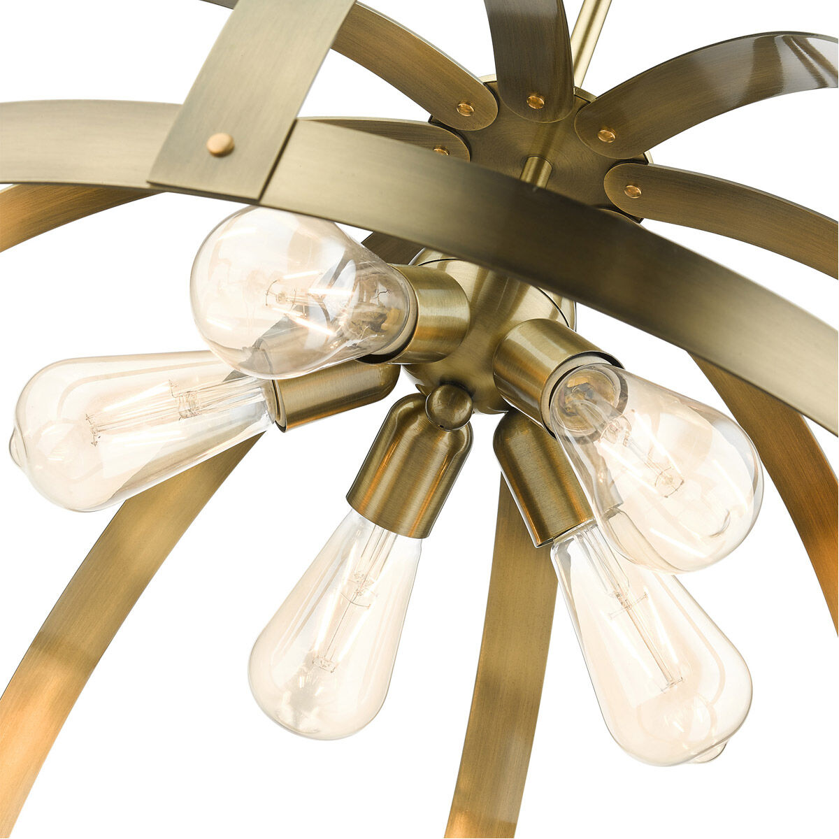 Stoneridge 5 Light 24 inch Antique Brass Pendant Chandelier Ceiling Light