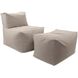 Seascape 18.25 inch Sand Outdoor Pouf Bench
