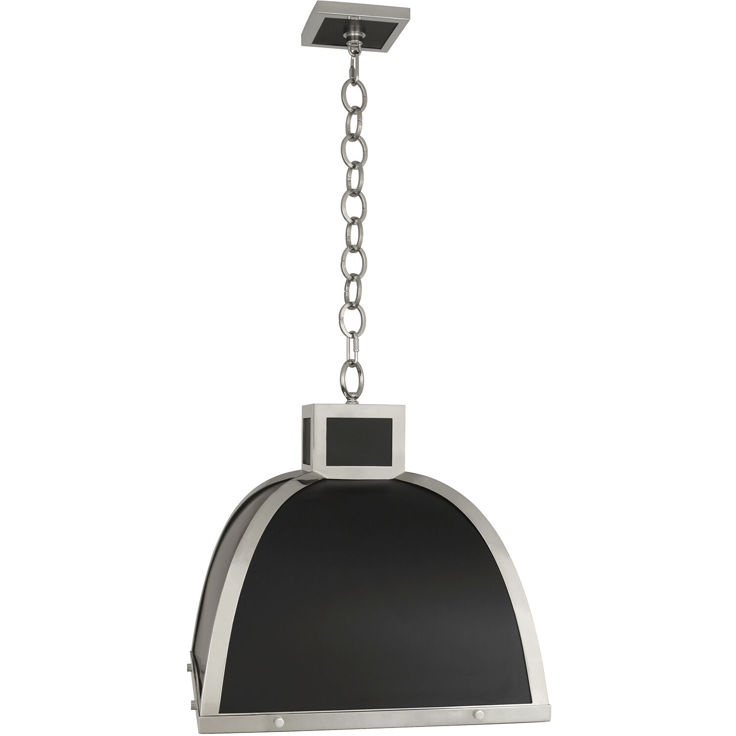Ranger 3 Light 17.5 inch Matte Black Pendant Ceiling Light in Polished Nickel