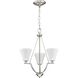 Bravo 3 Light 18 inch Brushed Nickel Foyer Chandelier Ceiling Light