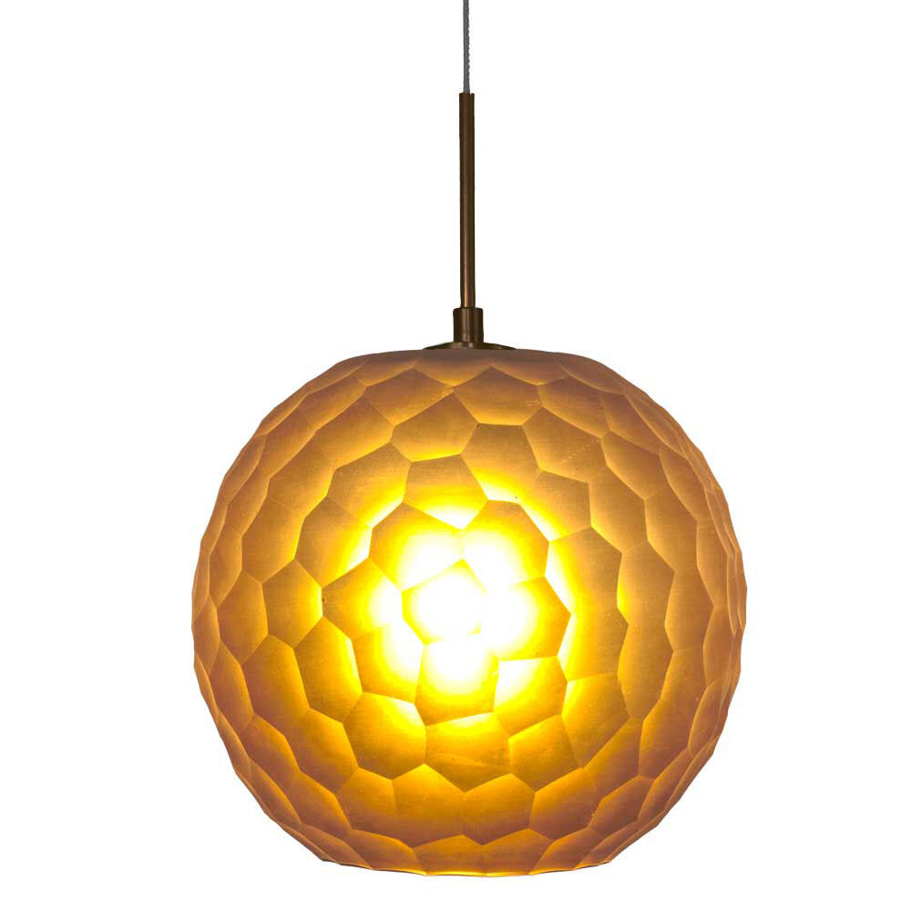 Envisage VI 1 Light 8 inch Bronze Mini Pendant Ceiling Light in Chiseled Amber