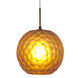 Envisage VI 1 Light 8 inch Bronze Mini Pendant Ceiling Light in Chiseled Amber