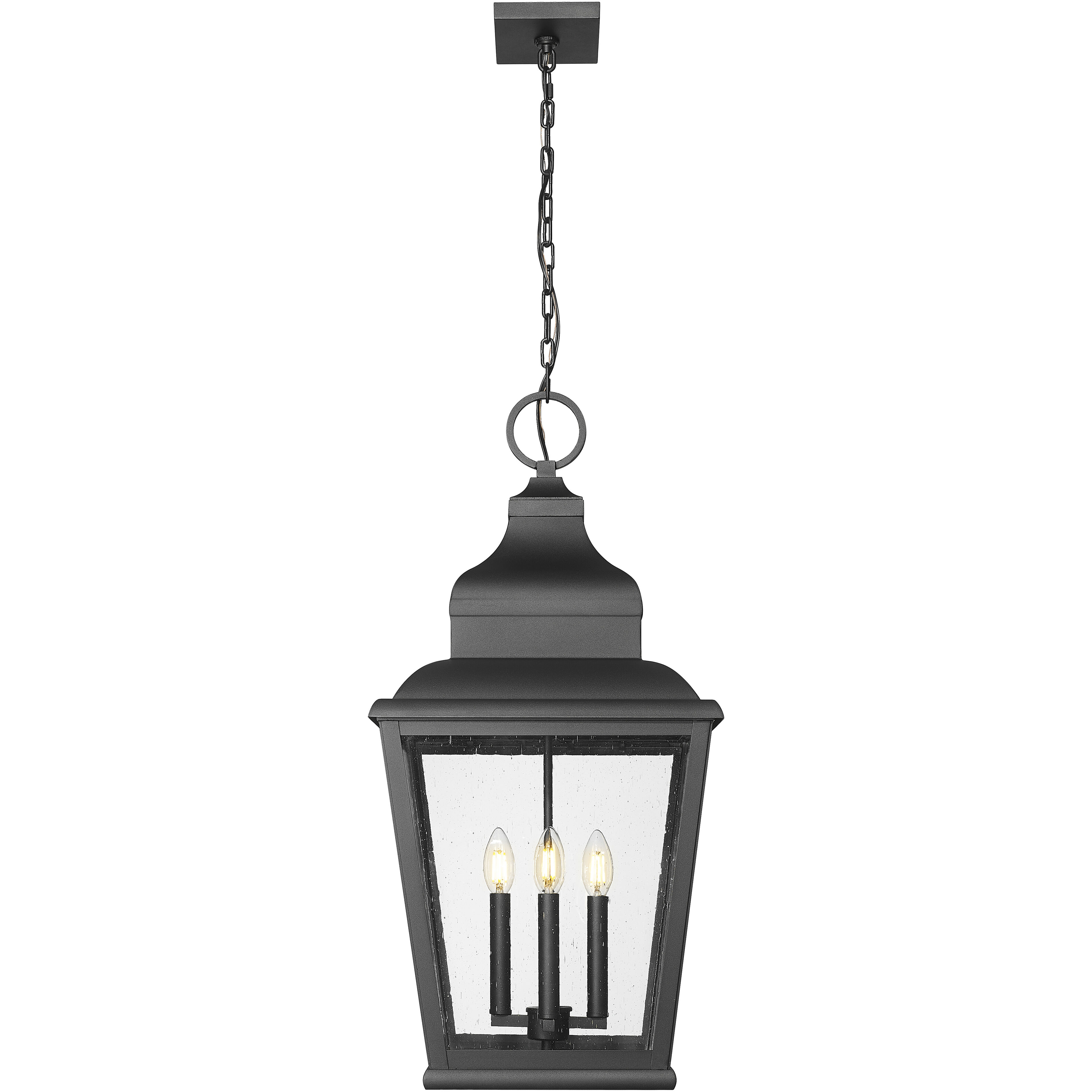 Raphael 4 Light 14 inch Sand Black Outdoor Chain Mount Ceiling Fixture in Soft Sand Black