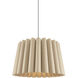 Renata 1 Light 31.5 inch Black Pendant Ceiling Light in Ash, 32 in / Long, Acoustic WEP Collection