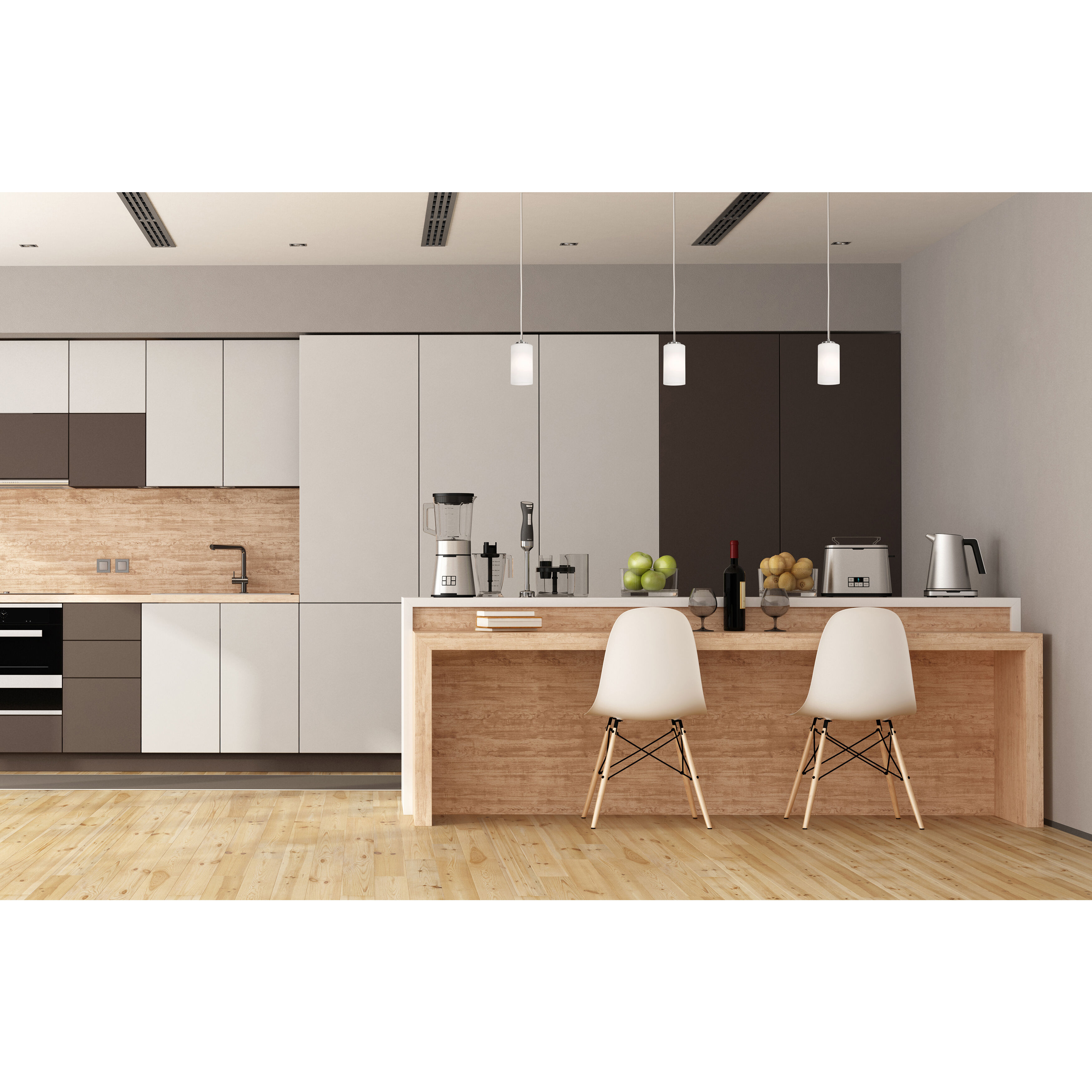 Leo LED 4 inch Satin Nickel Pendant Ceiling Light