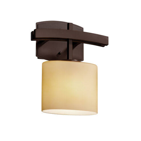 Fusion LED 9 inch Polished Chrome ADA Wall Sconce Wall Light in 700 Lm LED, Oval, Frosted Crackle Fusion