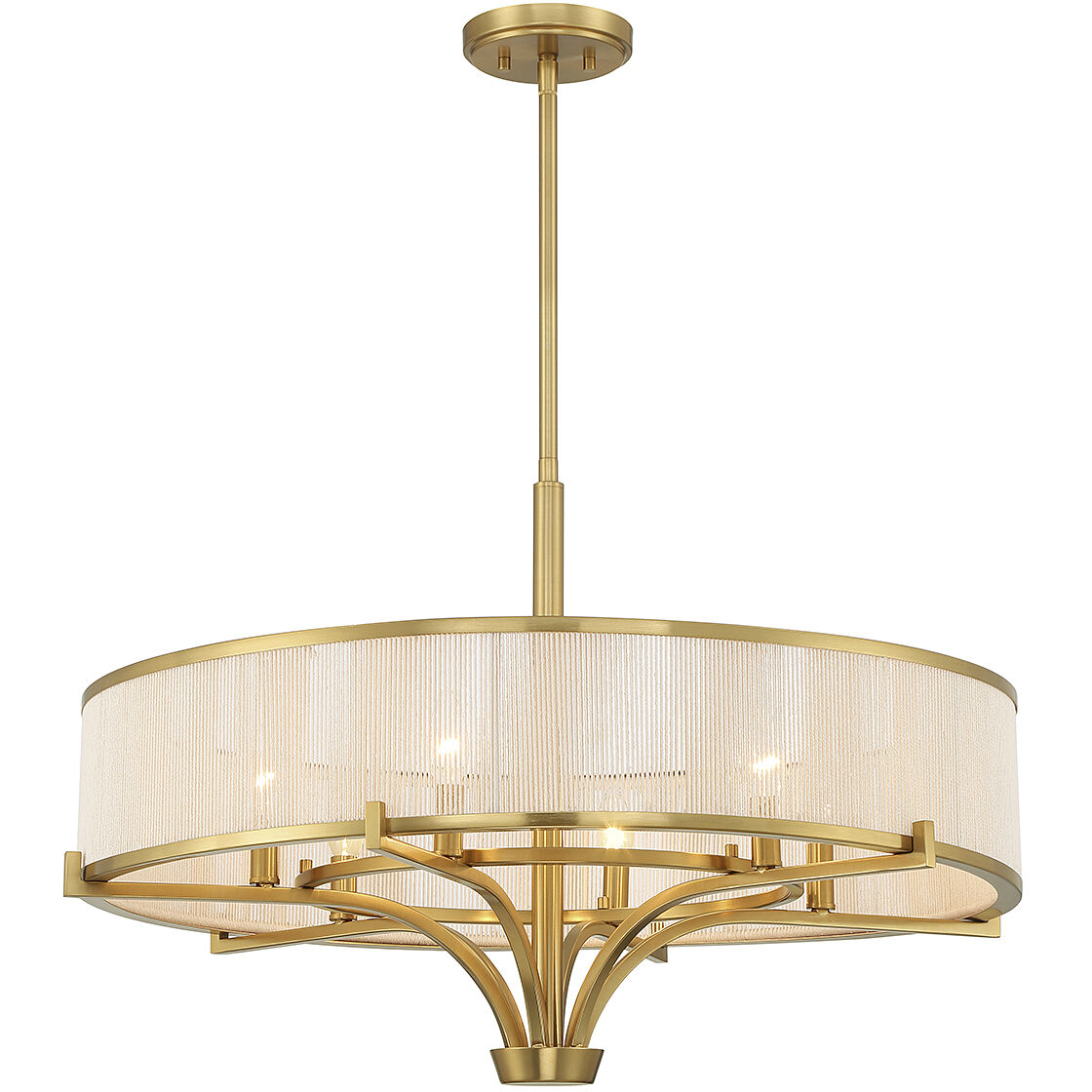 Wynwood 6 Light 30 inch Warm Brass Chandelier Ceiling Light